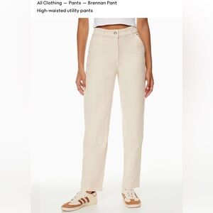 Aritzia Wilfred Free Brennan Cream Cargo Pants